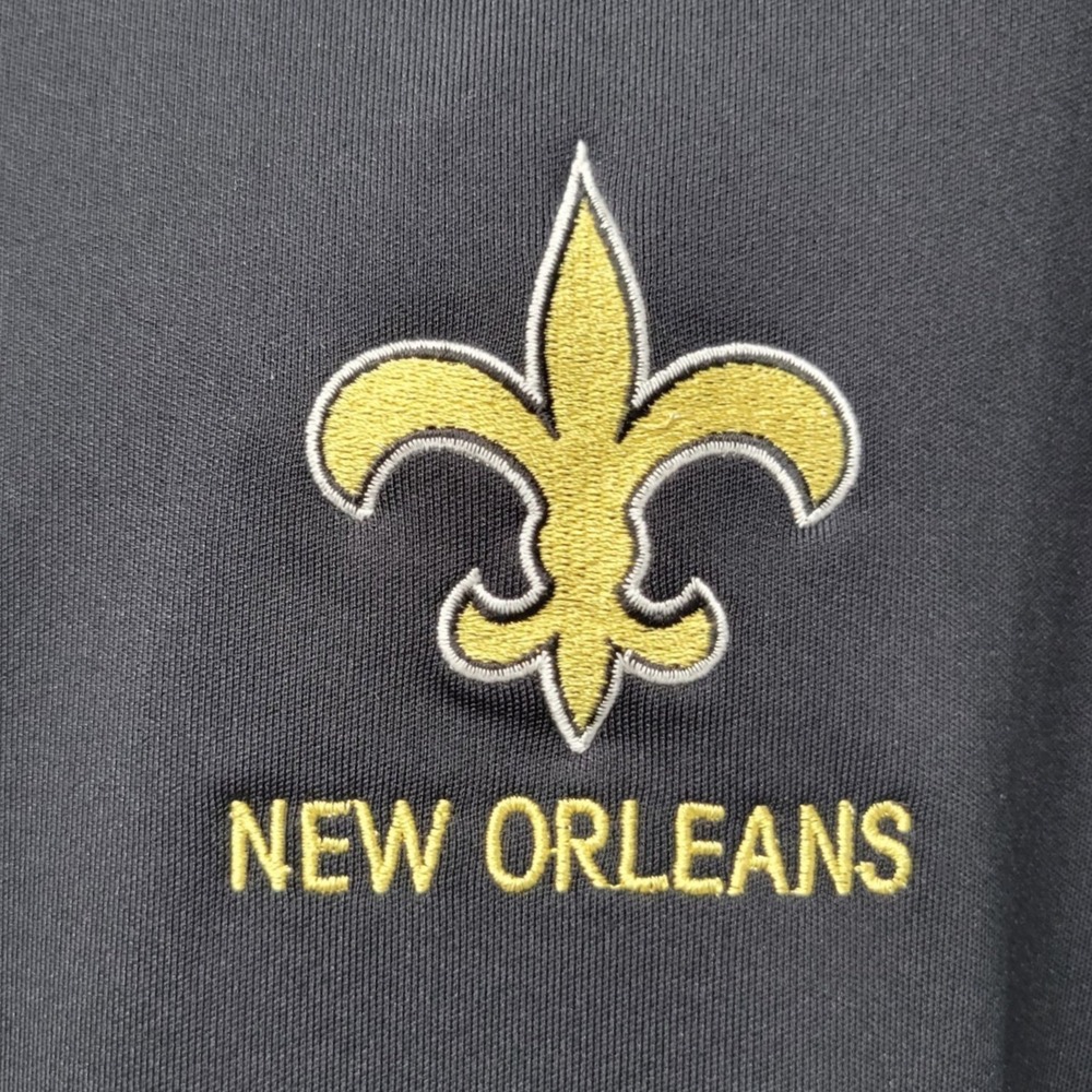 New Orleans Saints Augusta Sportswear Polo Shirt Moisture Wicking Lg J416 - Picture 4 of 6